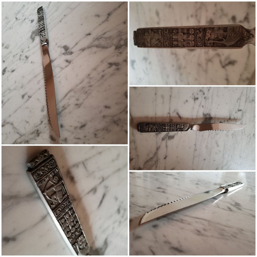 Hardanger KONGE TINN Pewter Knife Norway 